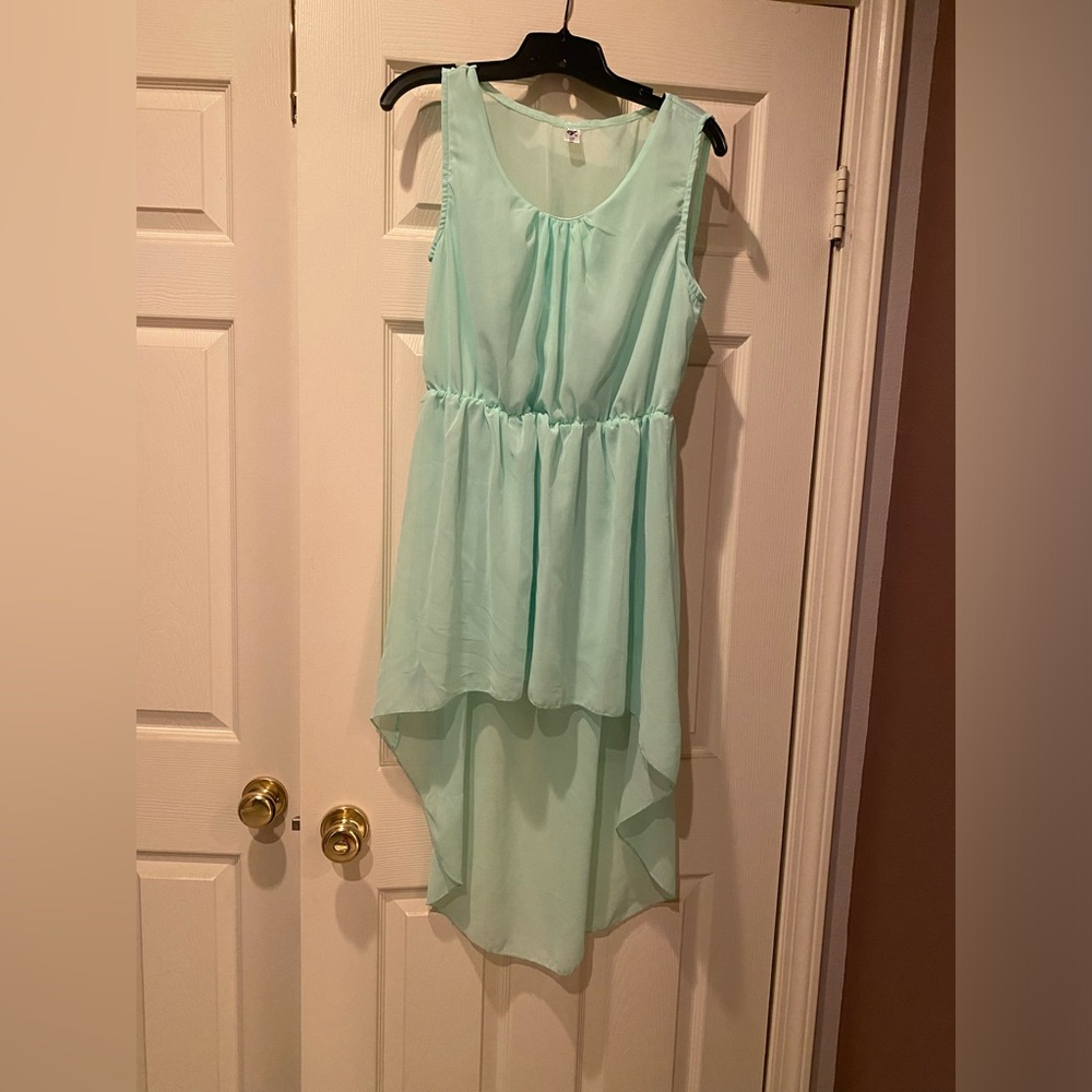 Hi-Lo sheer sleeveless summer dress
